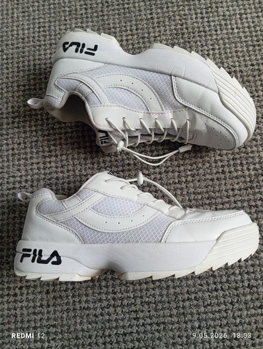 Buty damskie sportowe sneakersy białe FILA r. 39