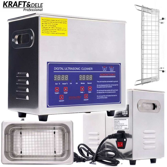 KRAFT&DELE Myjka Ultradźwiękowa Soniczna Sterylizator 3,2l 130w KD448