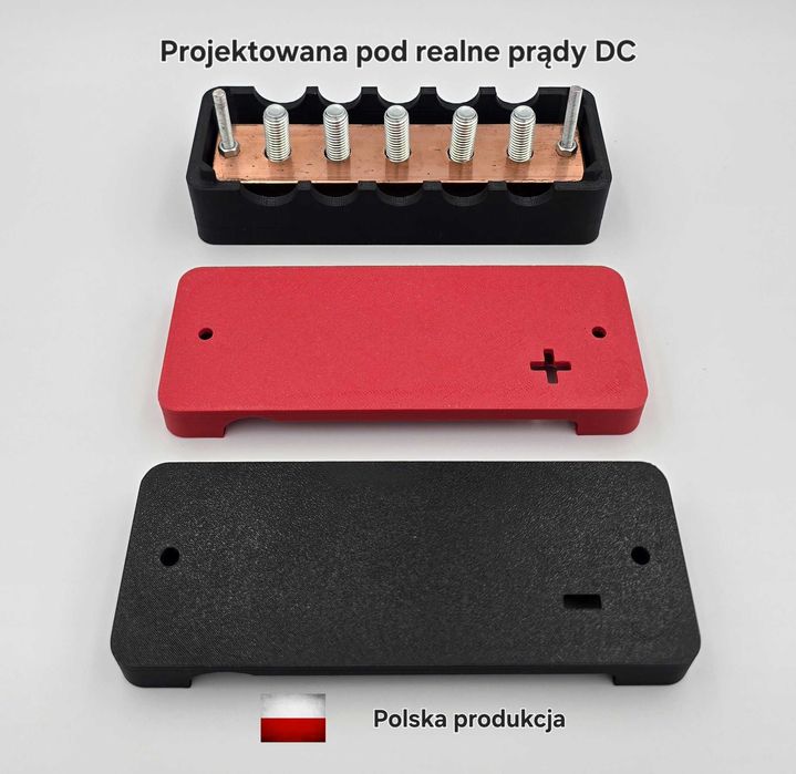 Szyny / Busbar DC 30x5 – komplet +/– | M10 | ok. 300A