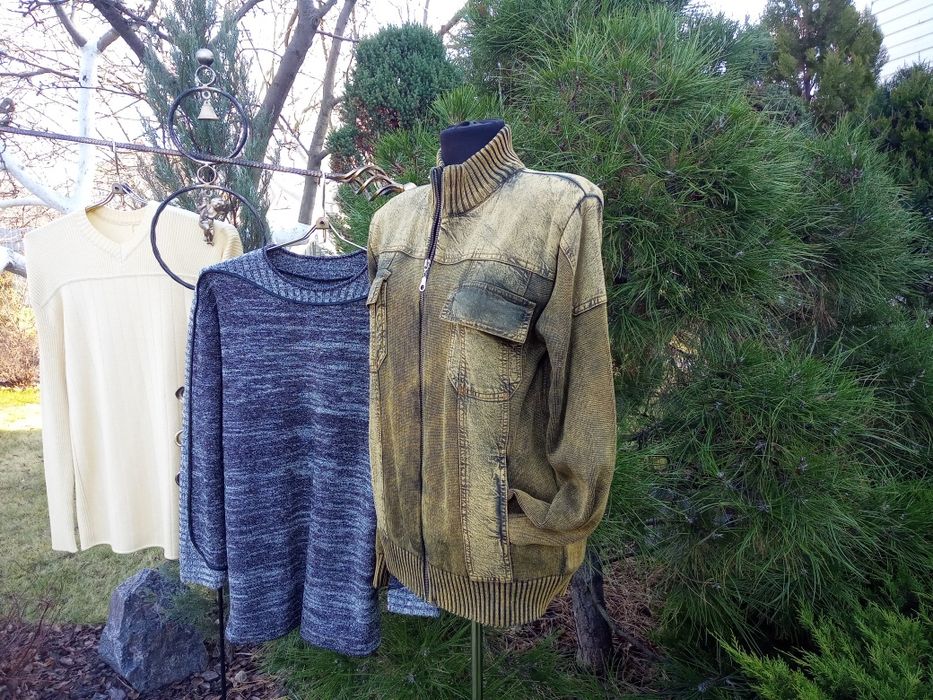 трикотажный мужской джемпер натуральная полушерсть 46-48 р.