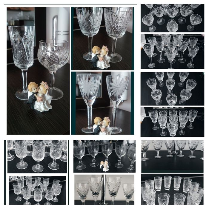 Свадебные бокалы , фужеры рюмочки хрустальные