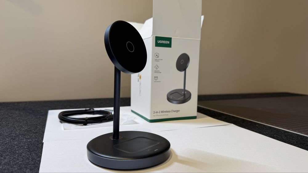 Бездротовий зарядний пристрій Ugreen 2 in 1