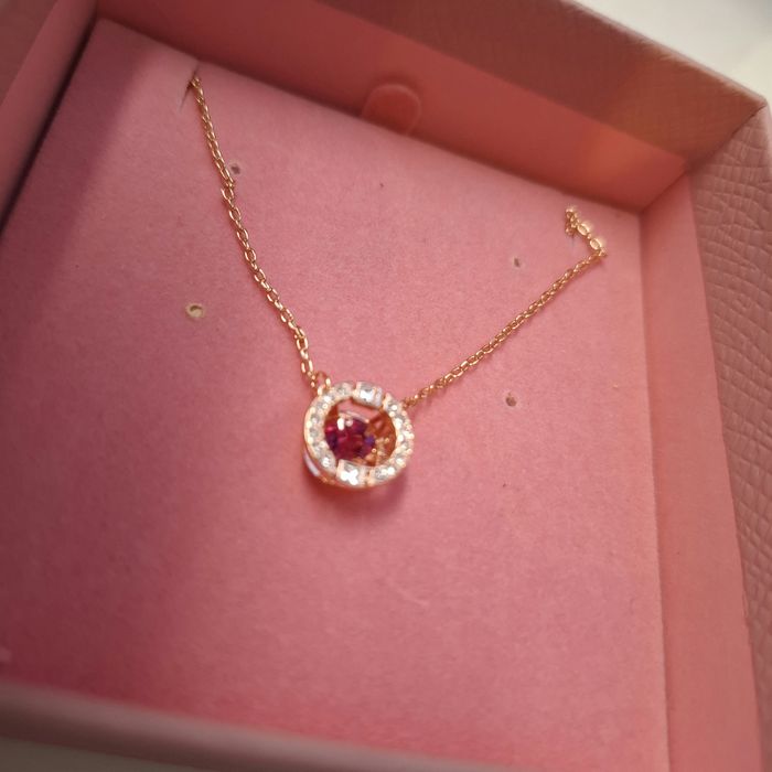 Naszyjnik swarovski Una Szlif róż