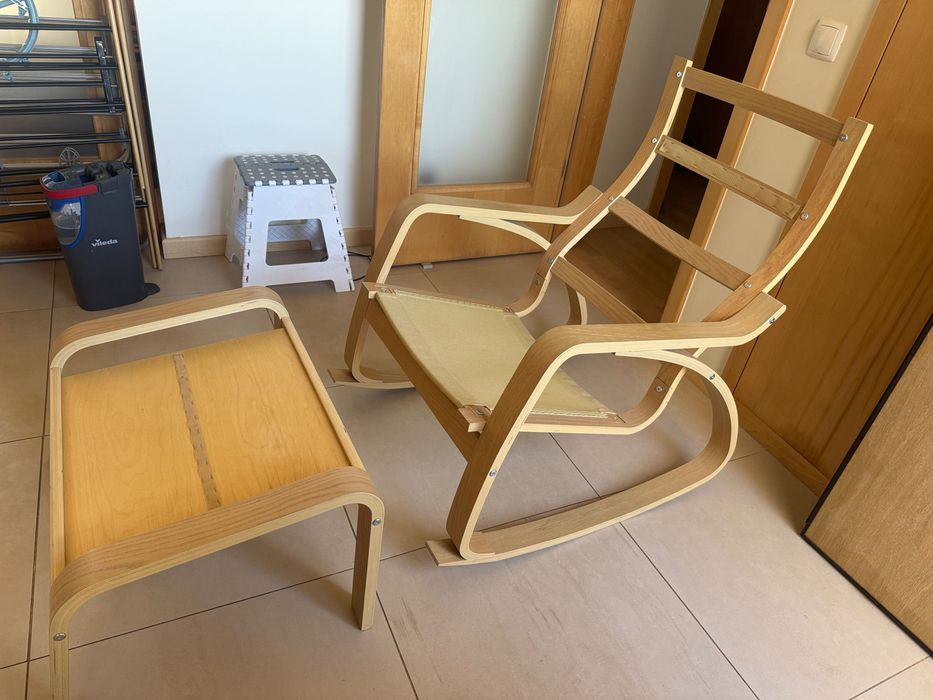 IKEA rocking chair with foot rest