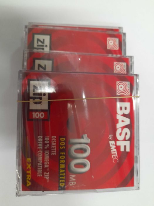 Lote de 4 Discos Iomega ZIP 100MB