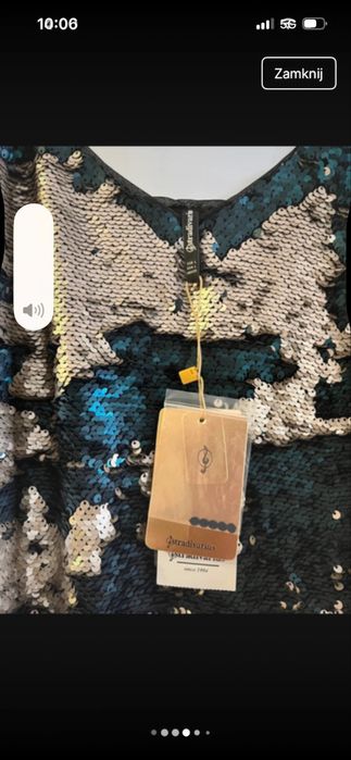 Sukienka cekinowa halka L Nowa z metka Stradivarius