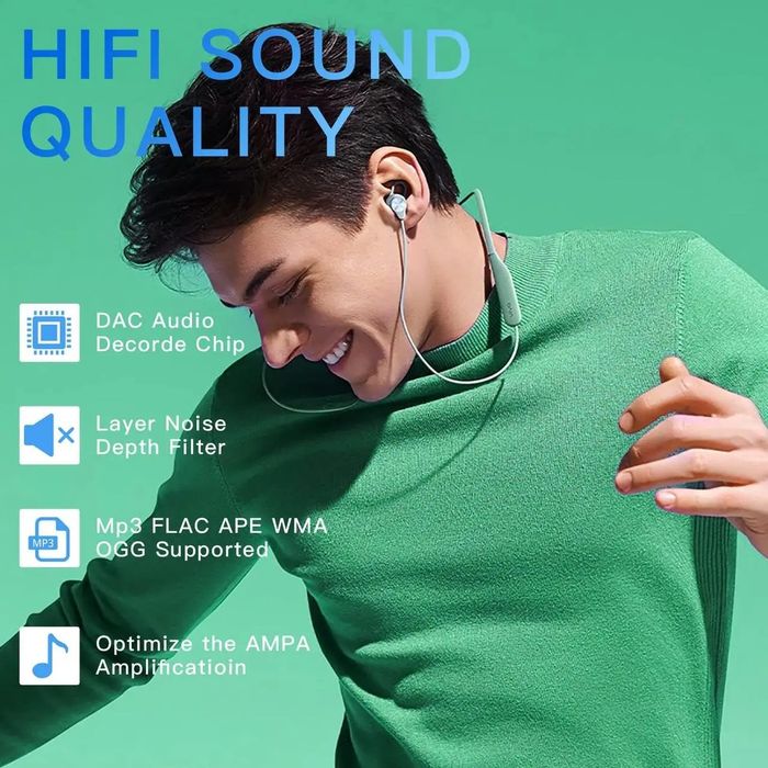 MP3-плеєр 64ГБ з Bluetooth, динаміком та FM-радіо з диктофоном та навушниками