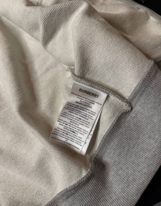 Зіп-худі Burberry чоловіче S–XL чорне/молочне + подарунок