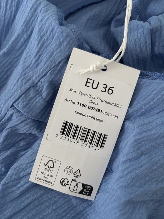 Sukienka S nowa NA-KD baby blue