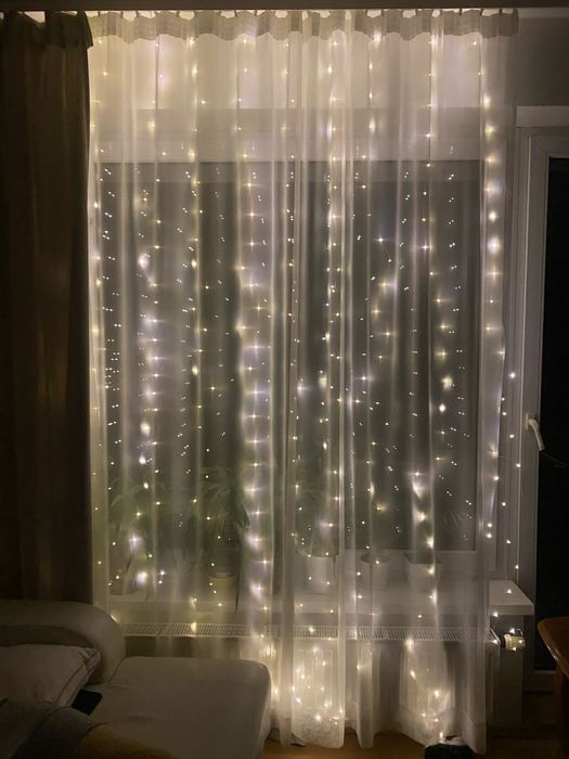 Гирлянда гірлянда штора 3×3 USB с крючками