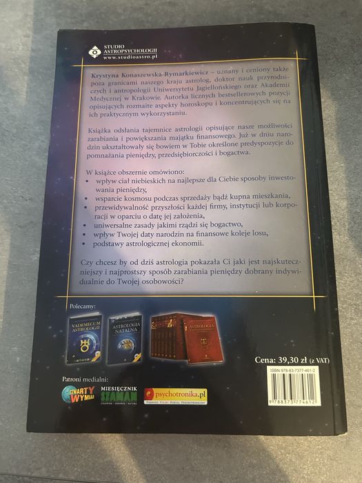 Astrologia Finansowa czas to pieniądz Konaszewska-Rymarkiewicz Krystyn