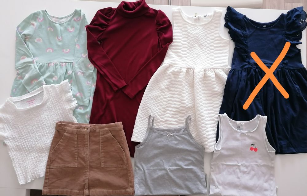 Paka ubrania dla dziewczynki rozmiar 122/128 cm Zara H&M C&A Lindex