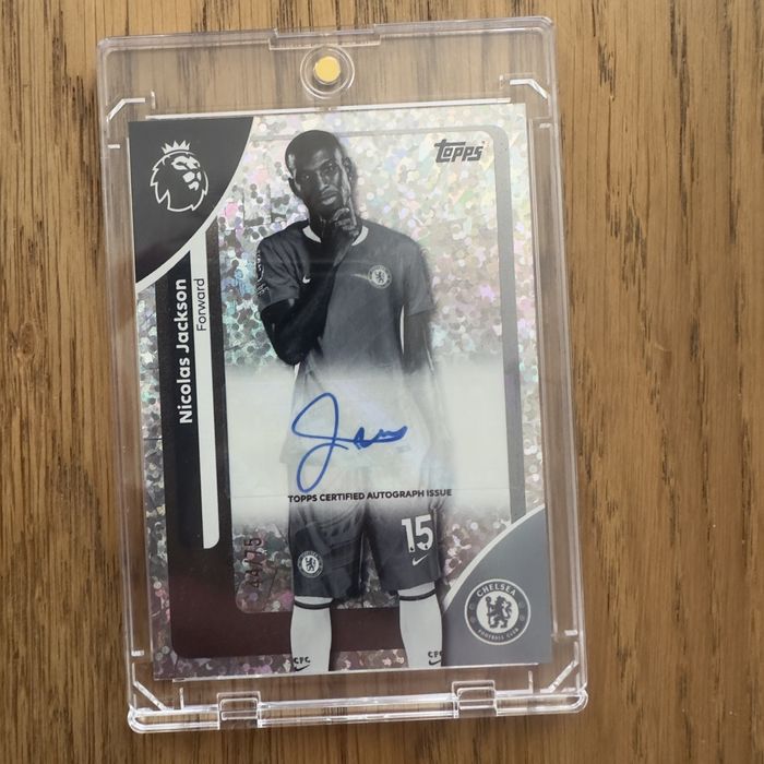 Karta z autografem Topps premier league