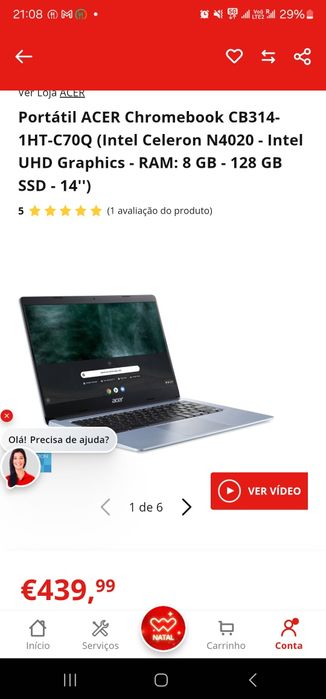 Vendo acer chromebook