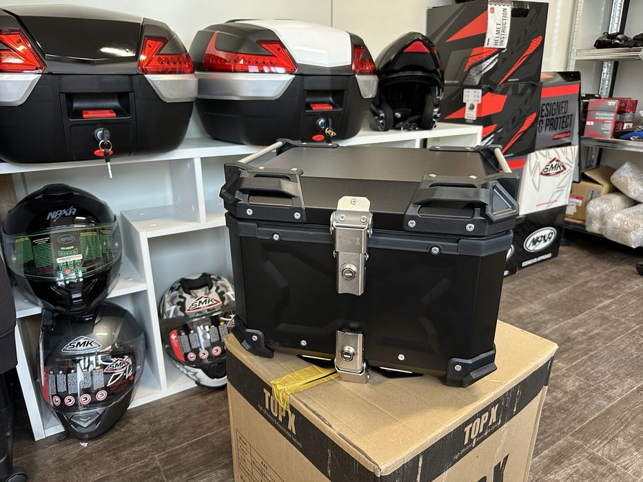 Kufer aluminiowy 45l topx + plyta + wykladzina