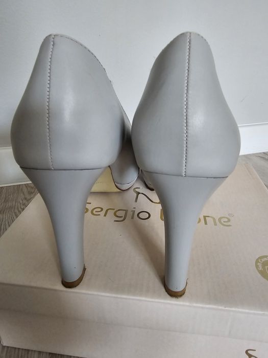 Buty czółenka szare Sergio Leone