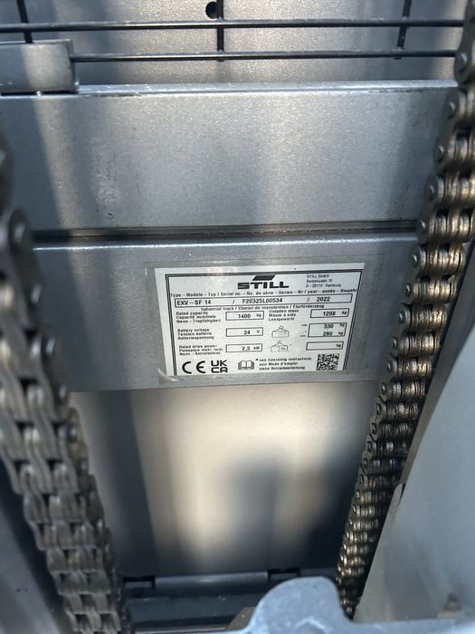 Wozek paletowy elektryczny Still EXV 14 SF