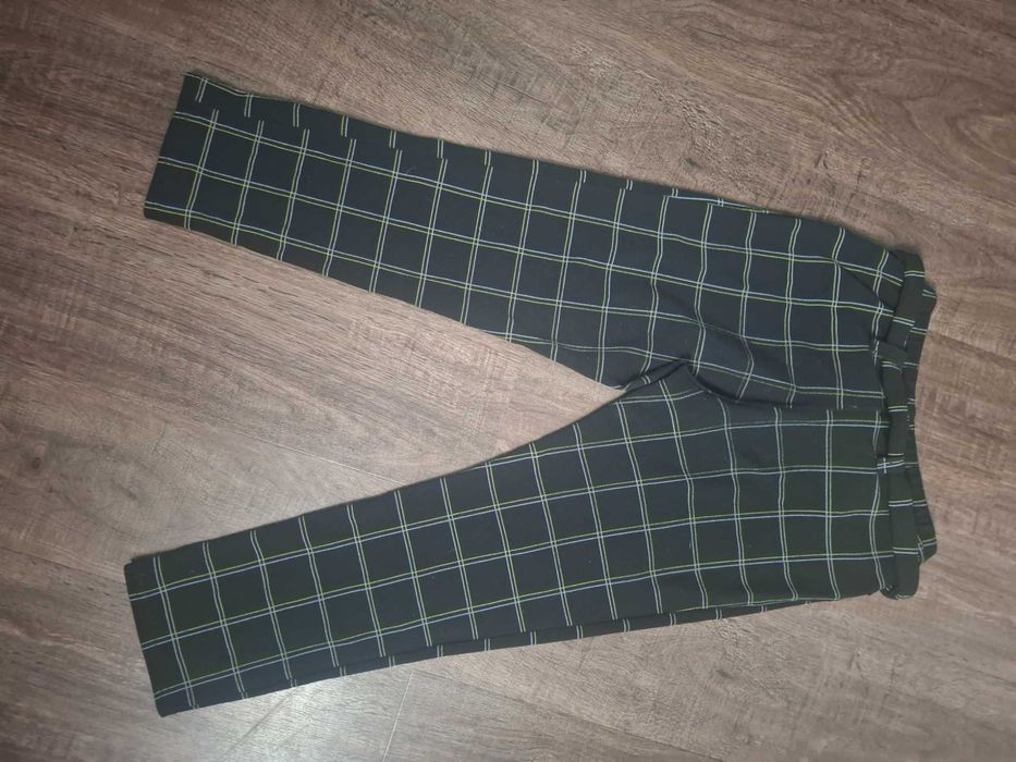 Spodnie w kratę z wiązaniem M (zmetki 42) (479)