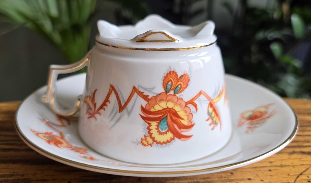 Porcelanowy serwis do herbaty w stylu art déco – Thomas, Bavaria (Grupa Rosenthal).