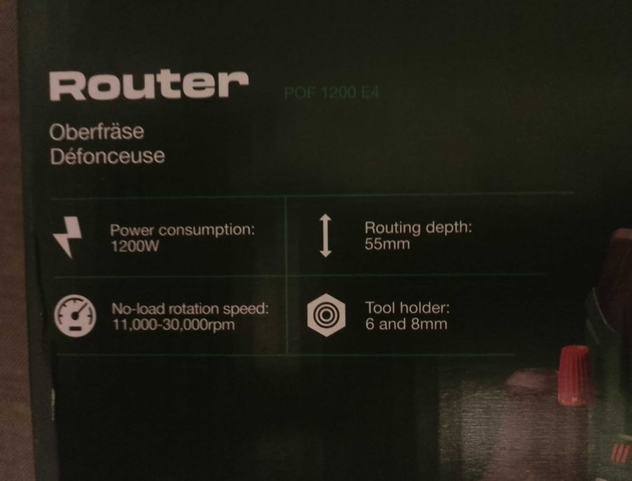 Frezarka górnowrzecionowa Parkside POF 1200 , nowa, dodatki, gwarancja