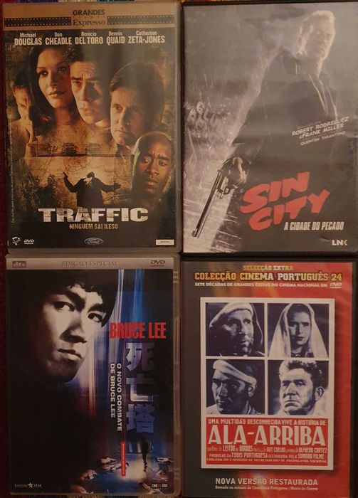 DVDs de filmes de acção de Hollywood
