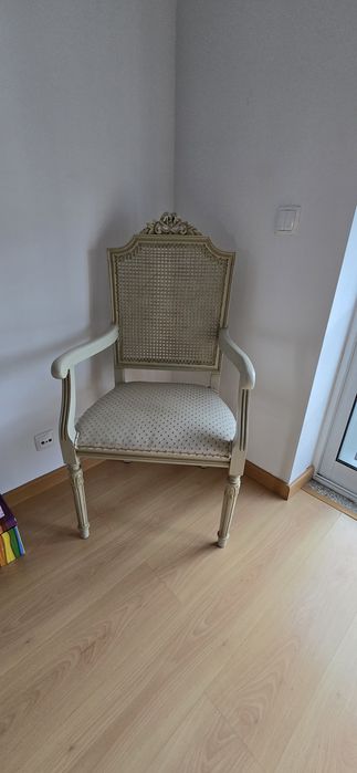 Cama madeira lacada com dourados, Estilo Luis XVI