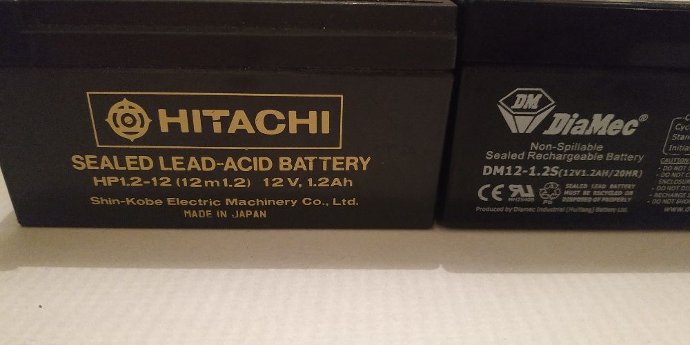 Аккумуляторы 12V 1.2Ah/4Ah GP1240