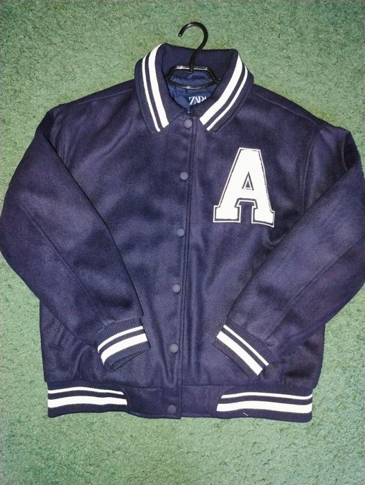 Теплий темно-синій бомбер Zara 12-14р