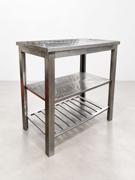 Bancada de inox 2 pratelerias