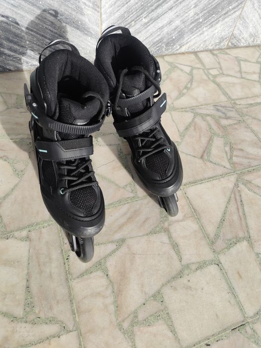 Patins em Linha + Conjunto de Proteções