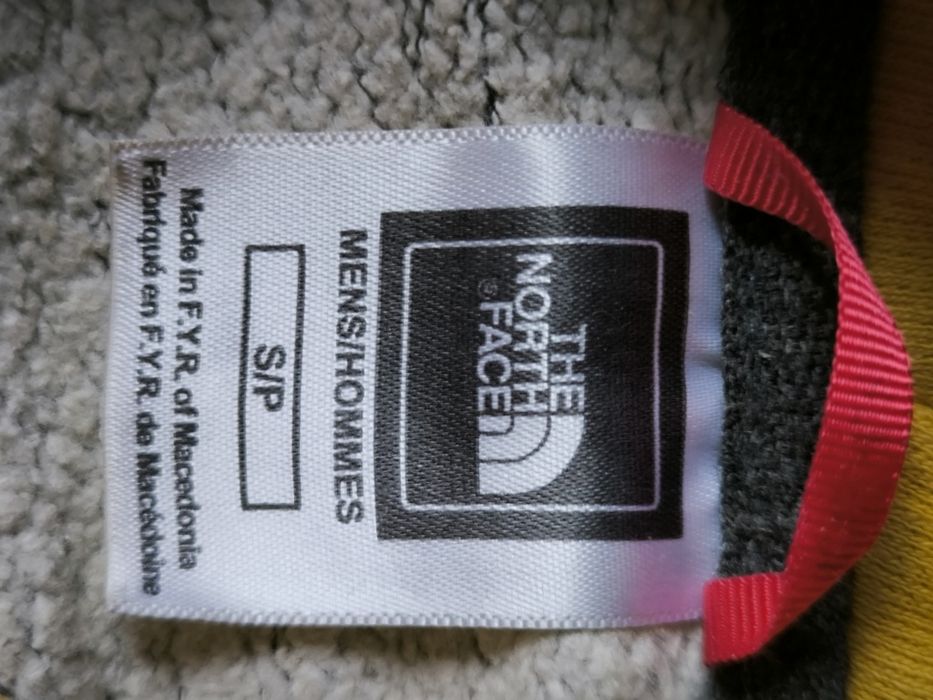 The North Face bluza męska z kapturem S ciemny szary żółty y2k