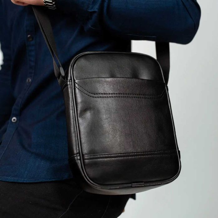 Сумка через плече чоловіча ділова сумка месенджер класична з еко шкіри