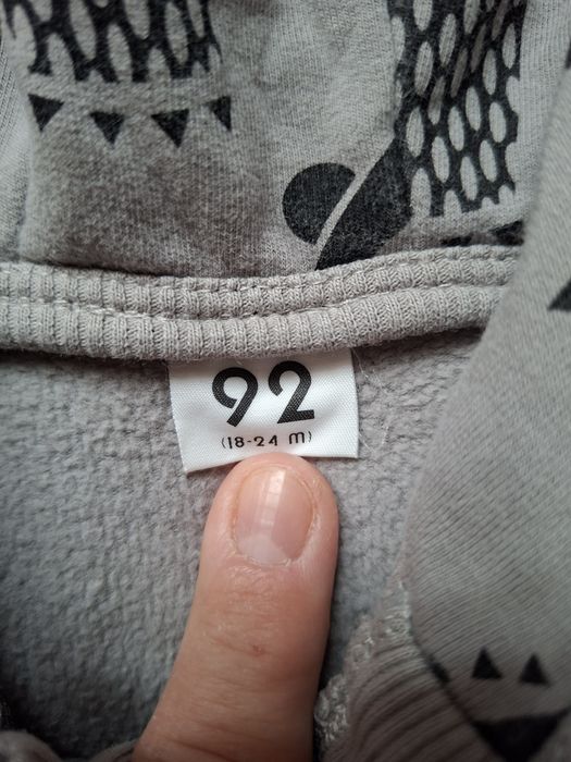 Kombinezon Zezuzulla r. 92  Szary z uszami misia, z meszkiem