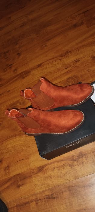 Botki rude zamaszowe roz. 38. Nowe