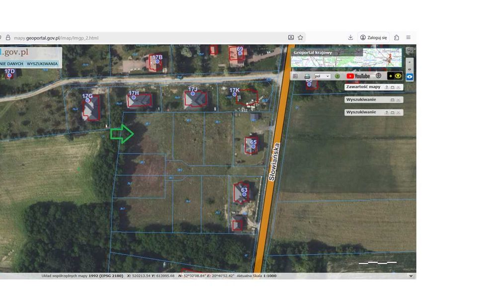 Błędowo Pomiechówek, działka 1392m2 MPZP