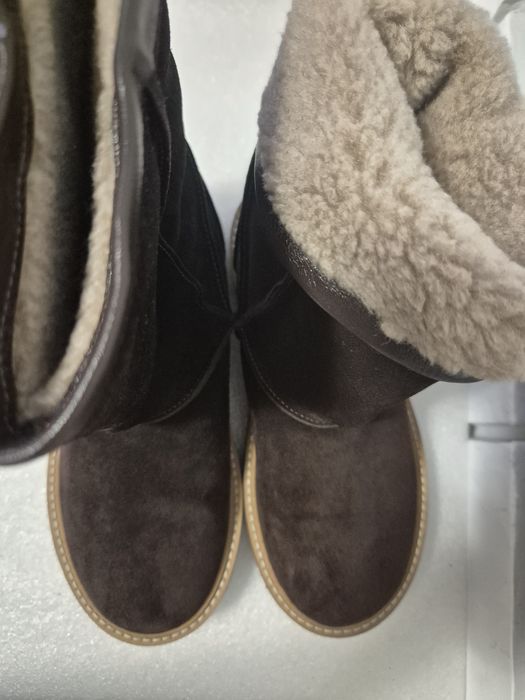Сапоги угги женские зимние замшевые