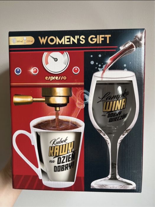 Zestaw kieliszek i kubek