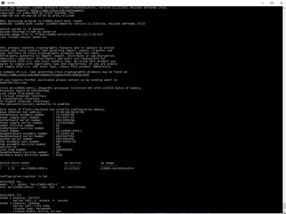 Коммутатор Cisco Catalyst 2960S-48TS-L (WS-C2960S-48TS-L) нал/безнал