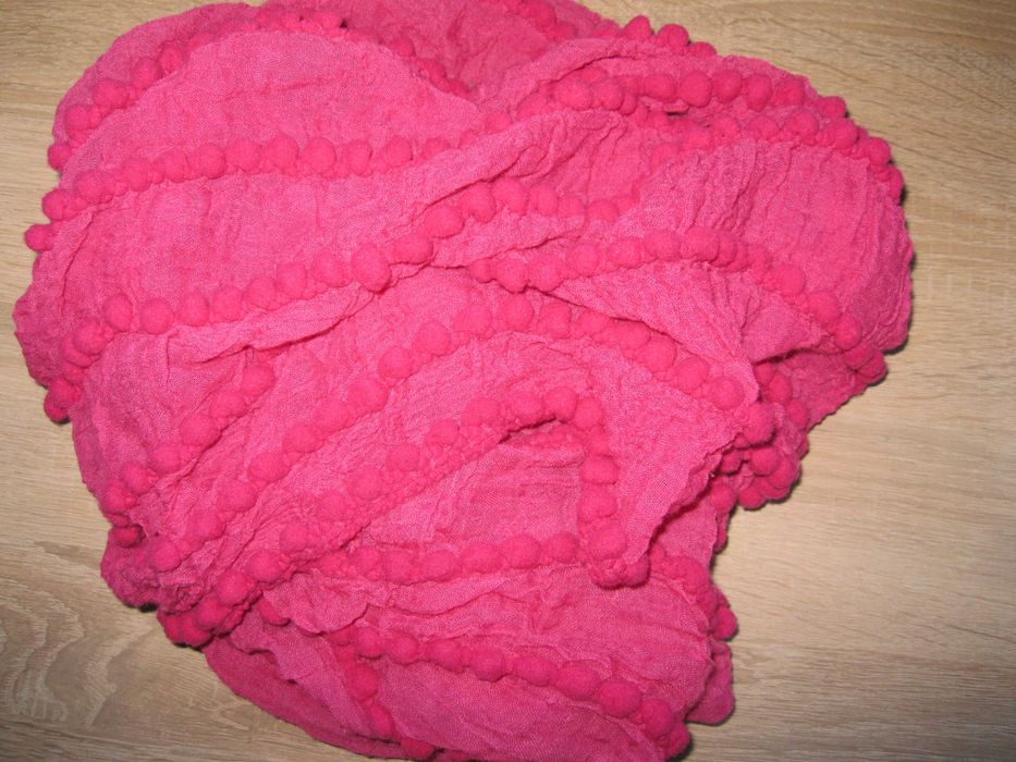 шарф хомут очень розовый