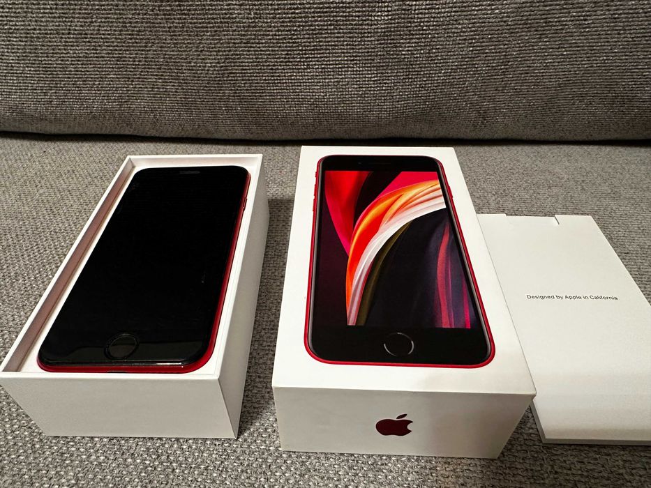 Apple iPhone SE 64GB, Product RED - w pełni sprawny, pęknięta ob