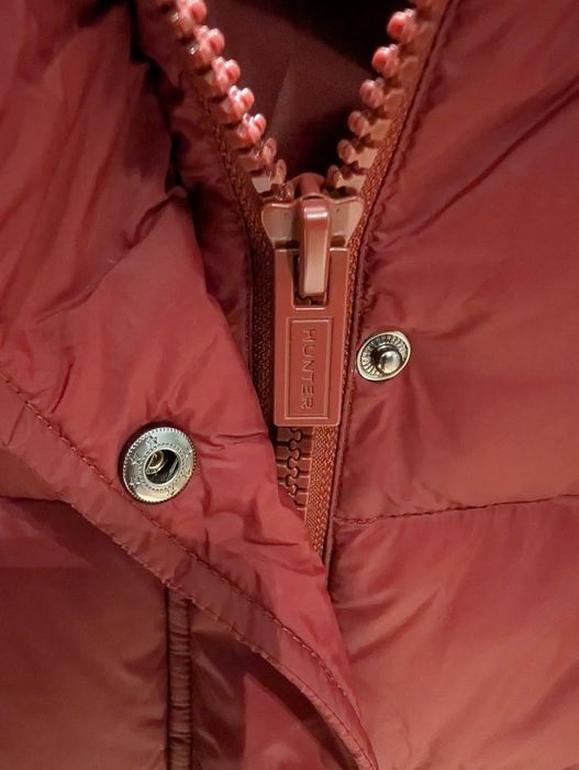 Nowa | Płaszcz Zimowy Hunter Crissy Long Puffer | Merlot | Premium