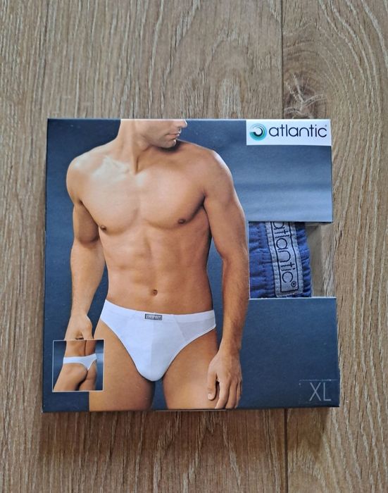 Stringi męskie Atlantic, rozmiar XL, niebieskie