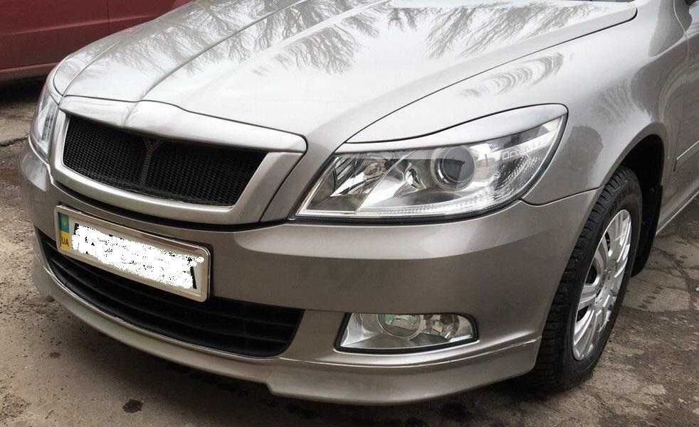 Юбка передняя на Шкода Октавия А5 юбка на бампер Skoda Octavia Тур А4 ...