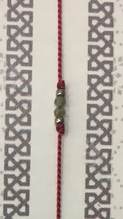 Bastet bransoletka rak znak zodiaku szmaragd jedwab