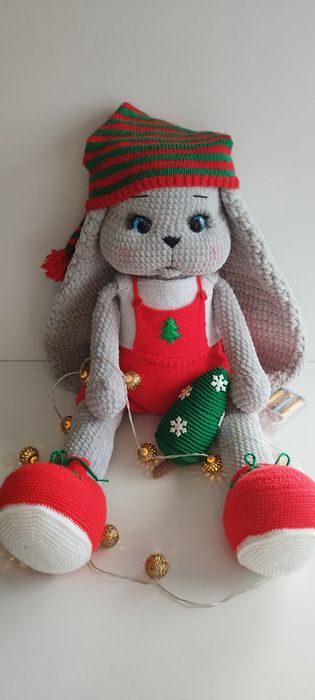 Króliczek pluszowy na szydełku