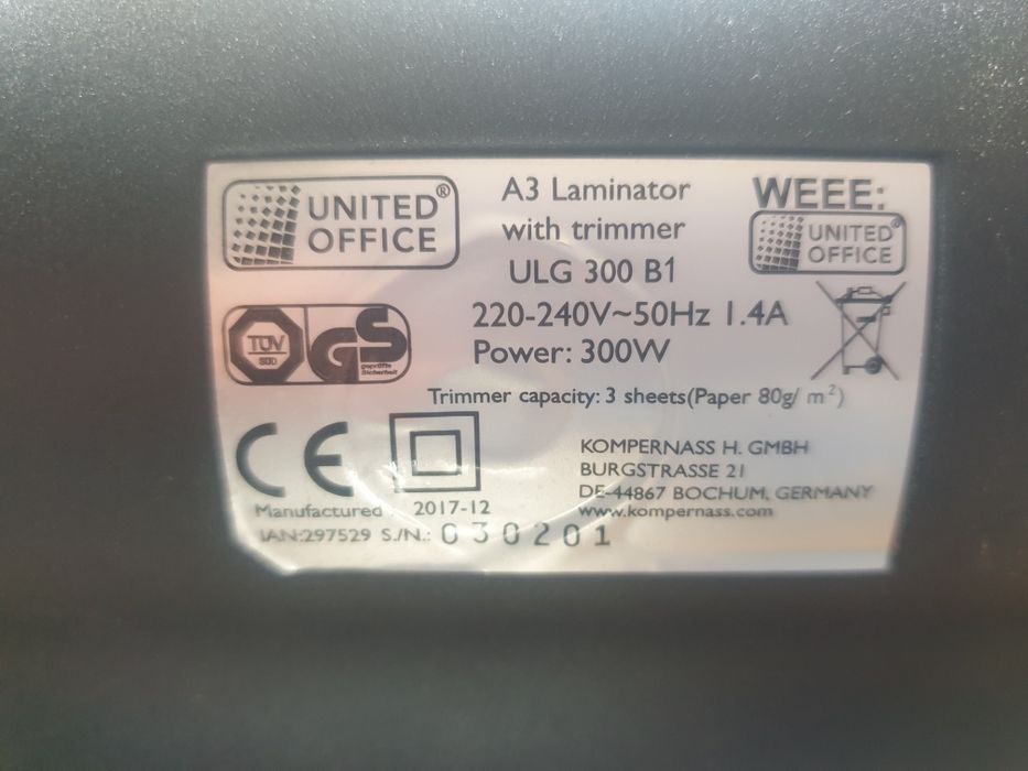 #laminarka #biała #A3 #A4 #300W #laminator