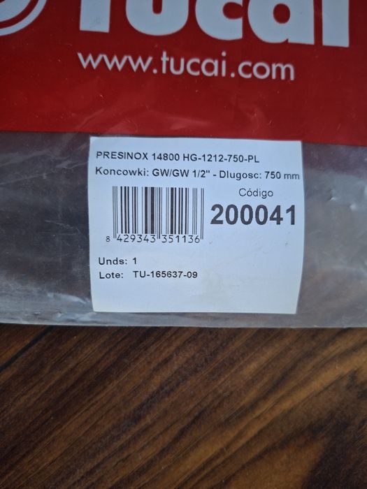 Wąż do gazu gazowy Tucai 75cm do kuchenki pieca