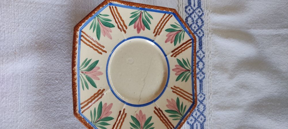 Quimper Fouillen cerâmica francesa assinada