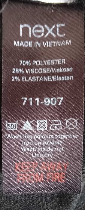 Sukienka Next mała czarna z pepitką rozmiar S