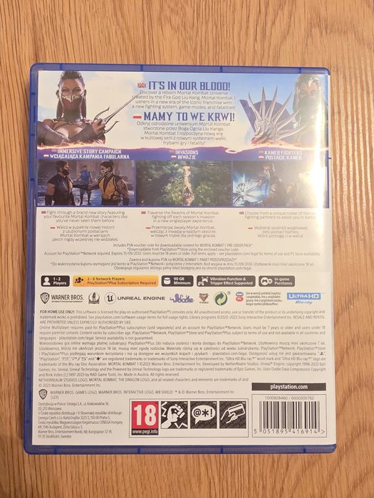 Sprzedam grę MORTAL KOMBAT 1
